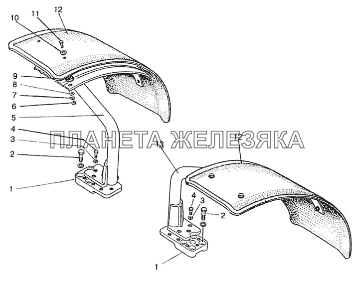 Крылья передних колес МТЗ-922